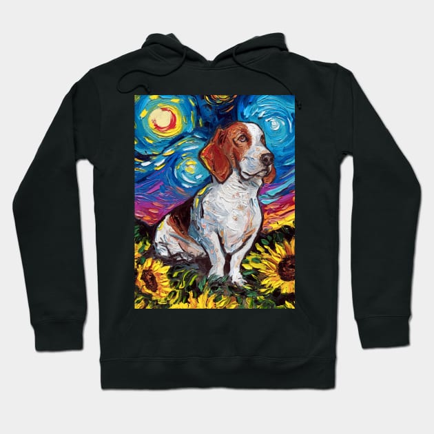 Basset Hound Night 2 Hoodie by sagittariusgallery